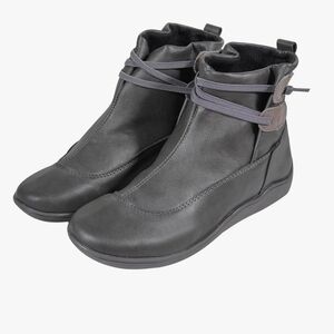 Unisex Arch Support Boots Soft Leather Ankle Boots High Top Low Heel Bootie Shoe
